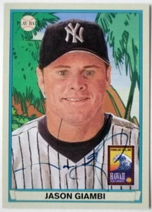 2003 Upper Deck Play Ball JASON GIAMBI Hawaii Trade Show On-Card Auto Rare SP - Picture 1 of 2