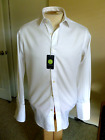 T M LEWIN Dress Shirt Slim Fit 15.5-33 (M) Chest 42" L/S White 100% Cotton NWT