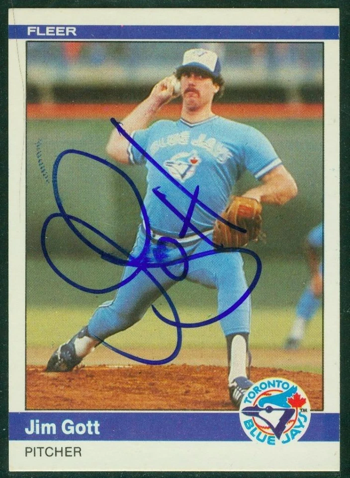 Original Autograph of Jim Gott of the Toronto Blue Jays on a 1984 Fleer Card - Image 1 of 2
