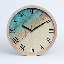 Relojes de Pared de Madera Rústica Para el Hogar fi 25 cm Sola en la playa