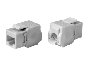 Monoprice Cat6 RJ-45 Toolless 180-Degree Keystone, White (115656) - Picture 1 of 12