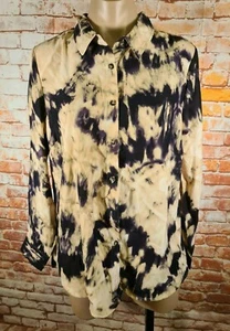 BNWT Womens Sz 16 Noni B Long Sleeve Tie Dye Shirt Doe RRP $89.99 - Picture 1 of 3
