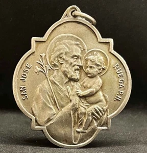 Spanien 1920 ́ alter Heiliger Josef & Unsere Liebe Frau der Barmherzigkeit Assoc. großes, wunderschönes Design - Bild 1 von 11