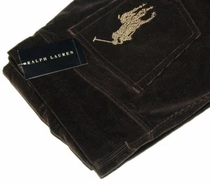 $ 498 Ralph Lauren Damen Gold Big Pony Cord Bootcut Stretchhose braun 12 - Bild 1 von 7