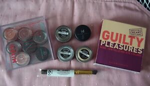 Large lot of BareMinerals Eye Shadows  Guilty Pleasures + brush and more. 