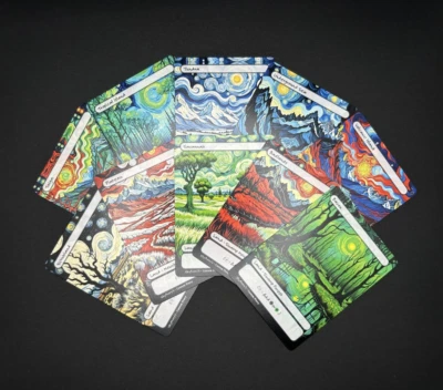 Van Gogh Land Set - Duals and Fetches - Custom MTG - Van Gogh Style - All 20! - Image 1 of 4