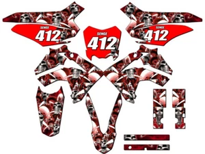 2013-2018 CRF 125 JESTER Red Senge Graphics Kit Compatible with Honda - Picture 1 of 10