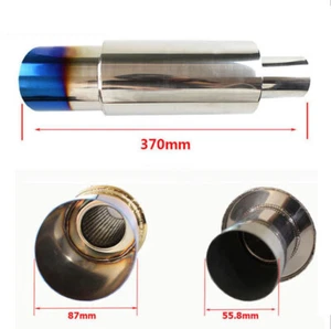 4"Jap Style Universal Stainless Bluing Exhaust 2.2"/56mm Inlet Weld-On Extension - Picture 1 of 5