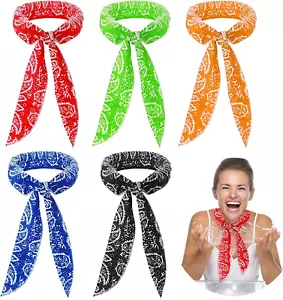 5 Pieces Cooling Neck Wraps, Ice Cooling Scarf Water Soaking Wraps for Neck Band - Picture 1 of 12