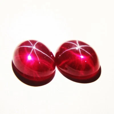 Certified Heated Star Ruby Gemstones 27+ Ct Oval Cabochon Cut - Image 1 of 4