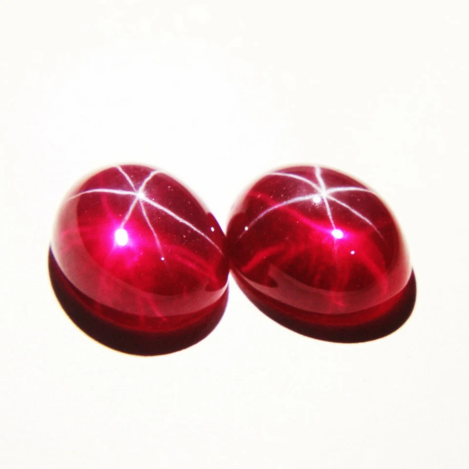 Certified Heated Star Ruby Gemstones 27+ Ct Oval Cabochon Cut - Image 1 of 4
