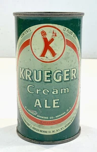 1940s Krueger Cream Ale Flat Top Beer Can - Picture 1 of 16