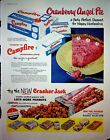 Original 1956 Cracker Jack Ad: New, Lots More Peanuts With Cranberry Angel Pie