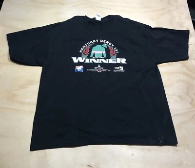 Camiseta negra A1372 Kentucky Derby 131 ganador Giacomo talla 2XL Foto 1 de 4