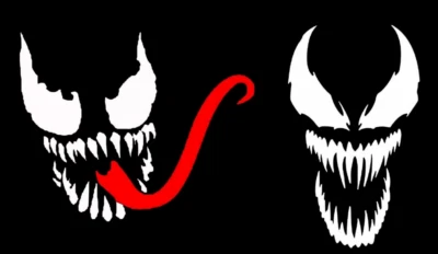 SIGNAGE CAFE Venom - 2 PACK 5" White Vinyl decal sticker for car, truck, wall, laptop