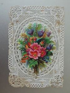 Image pieuse canivet dentelle avec volet fleuri  divin pasteur veille sur nous - Imagen 1 de 1