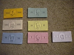 Monopoly - The Simpsons Edition 2001 Replacement Cash Money Dollars Pre-owned - Picture 1 of 4