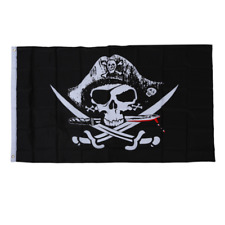 Pirate Flag Skull Cross Sabre Jolly Roger Banner Birthday Party Backdrop Decor
