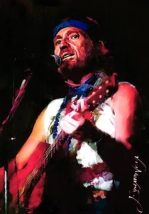 Tarjeta impresa Willie Nelson 2023 auténtica firmada por artista edición limitada 31 de 50 - Imagen 1 de 4