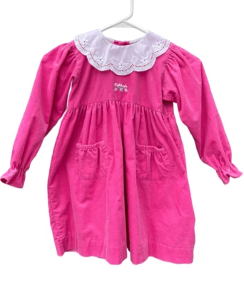 Vestido de pana vintage OshKosh talla 6 rosa pinwale Foto 1 de 4