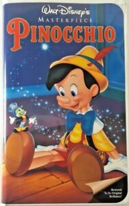 PINOCCHIO (VHS 1993) Walt Disney's Masterpiece Collection étui à clapet blanc