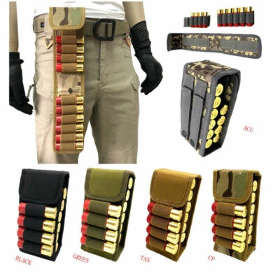 16 Round 12GA 20GA Tactical Molle Belt Waist Bag Shotgun Shell Ammo Pouch Holder - Image 1 of 4