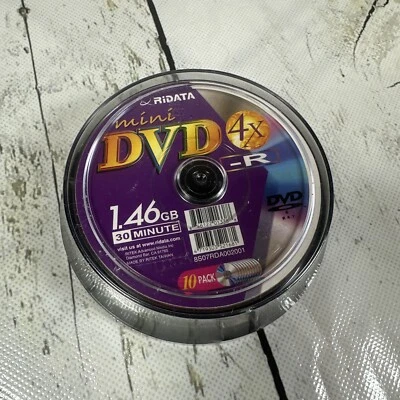 RIDATA 4X Mini DVD-R Media 1.46GB 10 Pack Spindle GREAT FOR GAMECUBE - Image 1 of 4