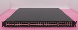 Brocade ICX6450-48P 48-Port 1GbE RJ45 PoE+ + 2x 1Gb + 2x10Gb SFP Port 1U Switch - Picture 1 of 4
