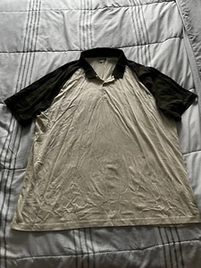 Asos Polo Shirt Mens 3XL Short Sleeve Green Khaki Golf Rugby Soft - Picture 1 of 2