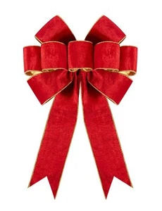 1Pack Large Christmas Bows Velvet Red Bows Holiday Red Christmas Bows Decorat... - Picture 1 of 6