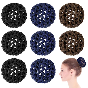 Hair Bun Covers and Nets for Girls' Ballet Dance: Invisible Knit Mesh Snoods wit - Picture 1 of 12