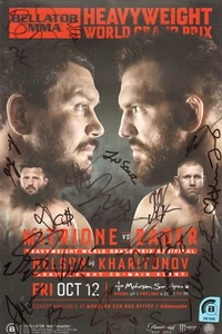 Bellator 207 26x Signed 11x17 Poster Ryan Bader Matt Mitrione Sergei Kharitonov - Picture 1 of 24