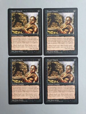 Death Watch x4 Playset, MTG Visions (1997), Common Black Enchantment NM - Image 1 of 2