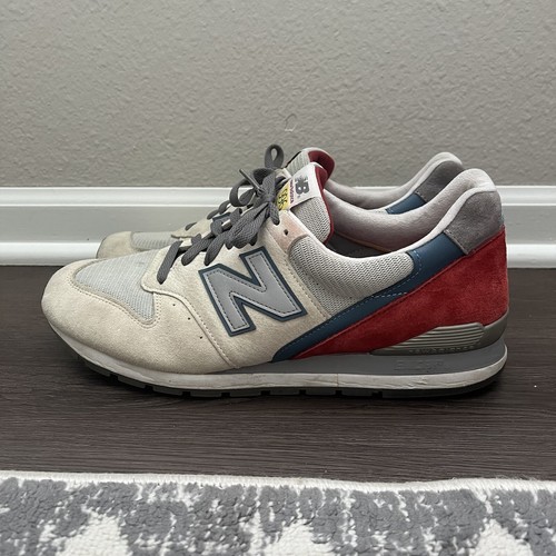 New Balance 996 Scarpe da Corsa Uomo Parchi Nazionali Grigio Rosso Blu Sneakers 13 D