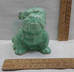 BULLDOG PLANTER - Light Green in color - Damaged / As Is - Picture 1 of 10