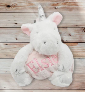 Personalised Baby Girls Plush Soft Cuddly Unicorn Toy/ Blanket Set Baby Shower - Picture 1 of 1