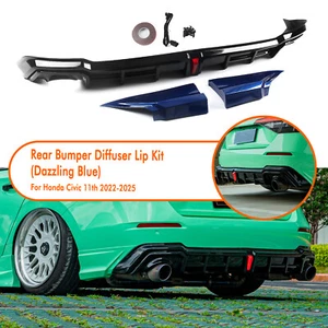 Heckdiffusor Lippe Seitenabdeckung Tiefes Blau Für Honda Civic 11. 22-25 YOFER - Picture 1 of 24