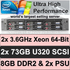 HP Proliant DL380 G4 2x3.4GHz XEON 64Bit 8GB RAM 146GB RAID FREE LONDON DELIVERY