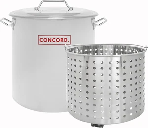 Stainless Steel Stock Pot W/Steamer Basket. Cookware Great for Boiling and Steam - Picture 1 of 8