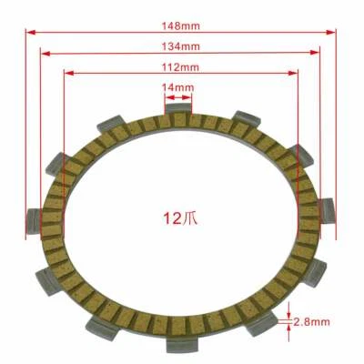 8 PCS Motorcycle Fibrous Clutch Plates Disc For YAMAHA SR400 SR500 XT500 XZ550R - Image 1 of 2