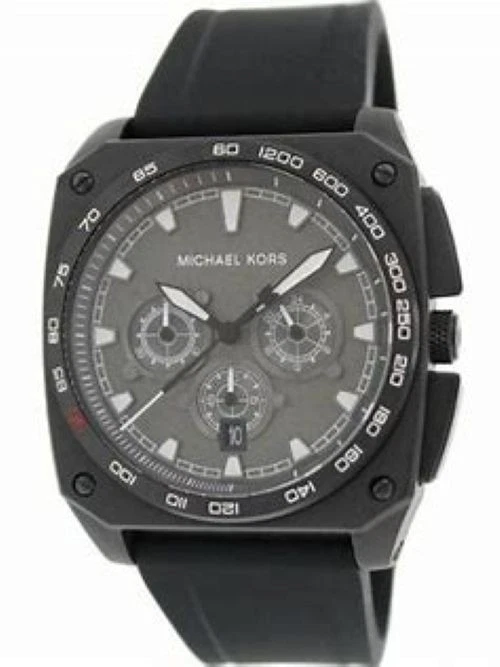 Michael Kors Men's Grandstand MK8390 Black Silicone Quartz Watch