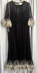 Tuckernuck Pomander Place Women's Black Velvet Lillith Dress Size XXLarge - Picture 1 of 13