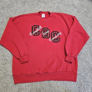 Vintage 80s 90s Campbells Soup Company Embroidered Red Crewneck Jerzees Size XL - Picture 1 of 14
