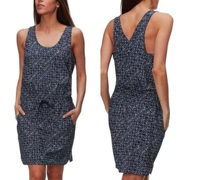 Patagonia Navy Blue Printed Scoop Neck Fleetwith Tank Mini Dress XS - Image 1 of 4