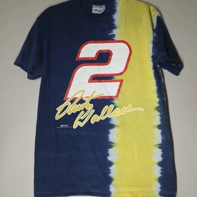 Vintage 90s Rusty Wallace NASCAR Chase Racing USA T Shirt Mens M Tie Dye - Image 1 of 4