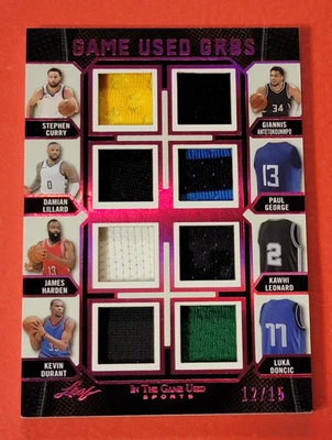 Tarjeta de camiseta de Luka Doncic #12/15 Stephen Curry Giannis Durant Harden Kawhi Lillard Foto 1 de 3