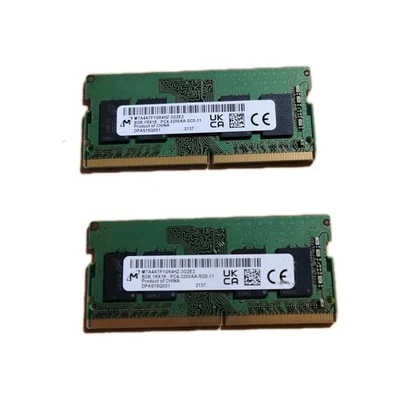 (16GB RAM) 2 X 8GB DDR4-3200 1Rx16 (260-pin) – MTA4ATF1G64HZ-3G2E2 – CL22 1.2V - Image 1 of 2