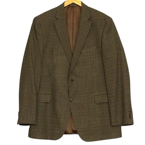 Jack Victor Exclusive Col Men Jacket 44L Brown Houndstooth Blazer Classic Preppy - Picture 1 of 14