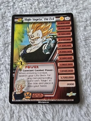 DBZ Dragon Ball Z Majin Vegeta, the Evil 57 CCG Unlimited Babidi Saga MP Score - Image 1 of 4