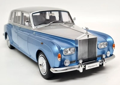 Kyosho 1/18 Rolls Royce Phantom VI Light Blue / Silver Diecast Scale Model Car - Image 1 of 4